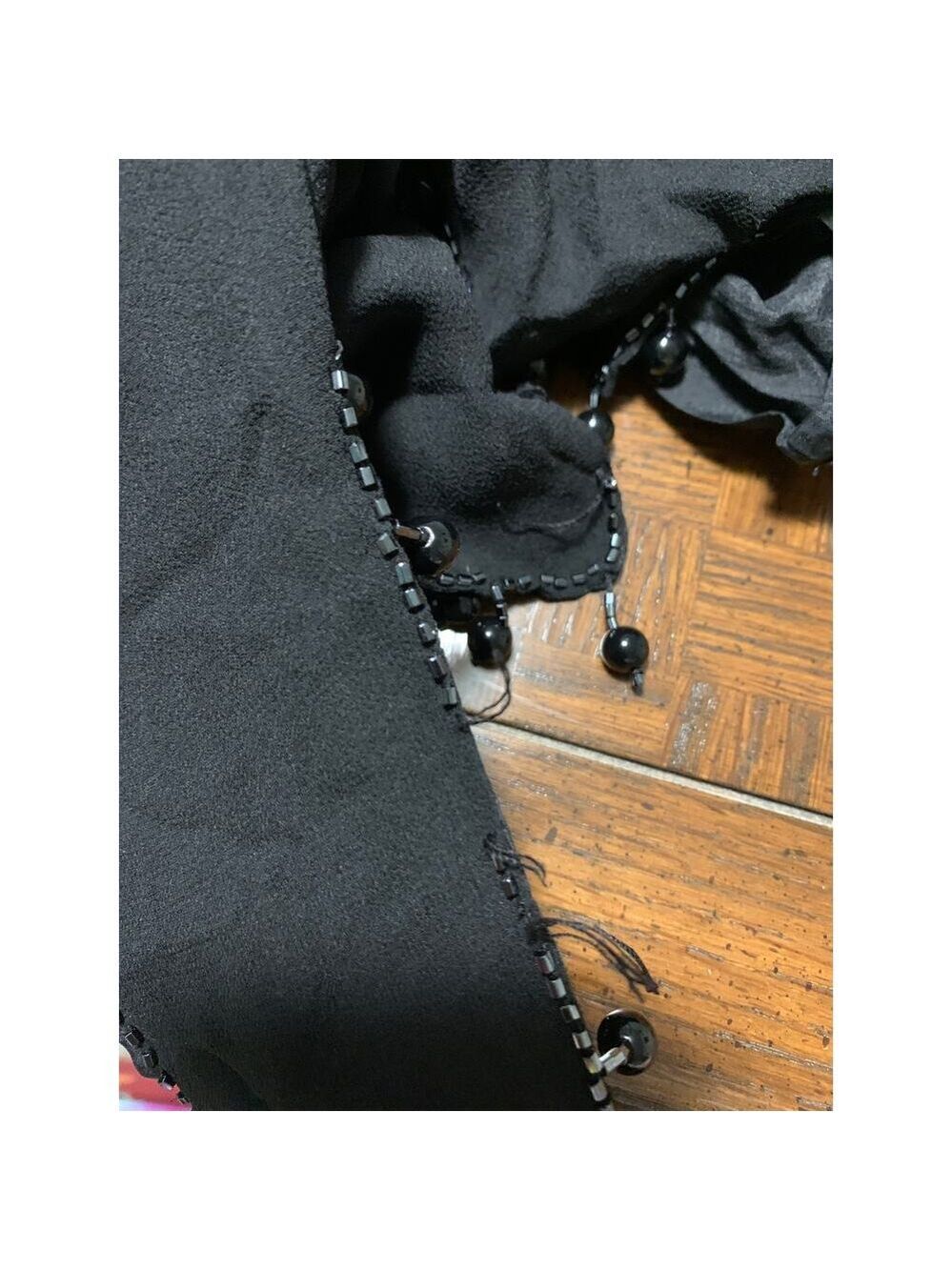oleg cassini vintage beaded flapper silk dress 14 - Picture 8 of 9